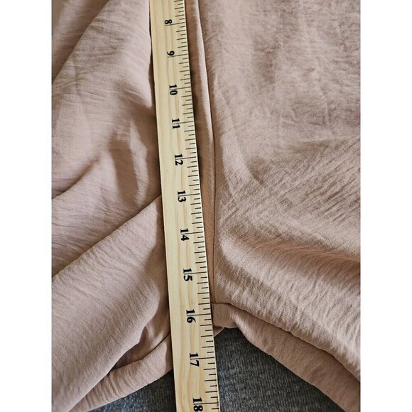 Gomorn Pants Womens L US 8/10 Beige Neutral Zip Pockets Wide Leg Dress Stretch - Picture 4 of 14